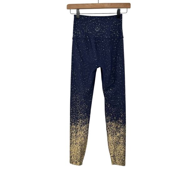 Beyond Yoga Navy & Metallic Gold High Waist Alloy Ombre Full Length Leggings - Picture 5 of 10
